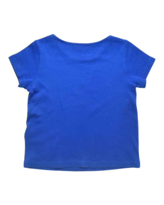 A Blue Short Sleeve T Shirts from Petit Bateau in size 4T for girl. (Back View)
