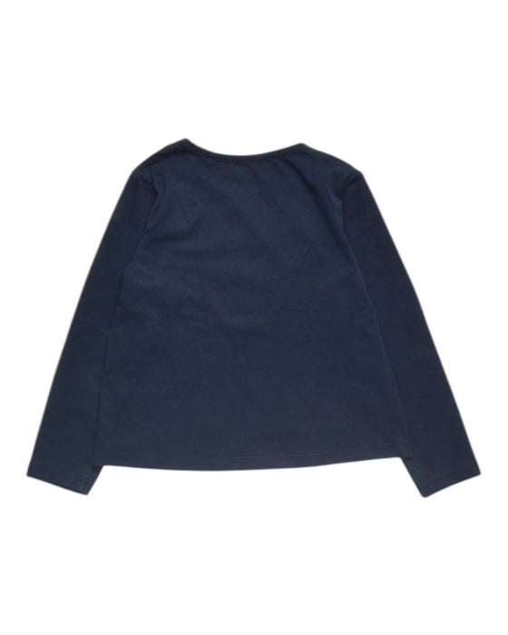 A Navy Long Sleeve Tops from Cyrillus in size 3T for girl. (Back View)