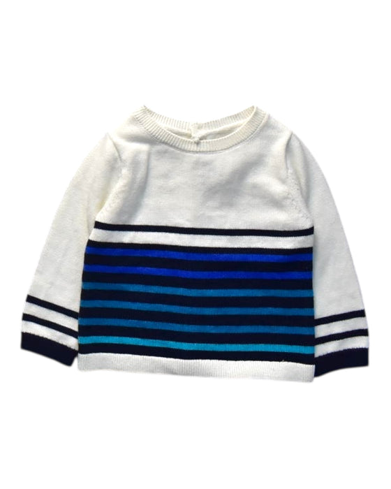 A White Cardigans from Jacadi in size 6-12M for girl. (Back View)
