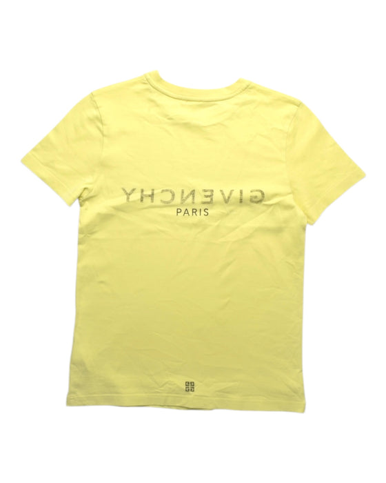 A Yellow Short Sleeve T Shirts from Givenchy in size 10Y for boy. (Back View)