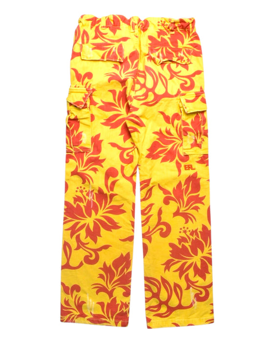 A Yellow Casual Pants from ERL Venice Beach California in size 10Y for boy. (Back View)