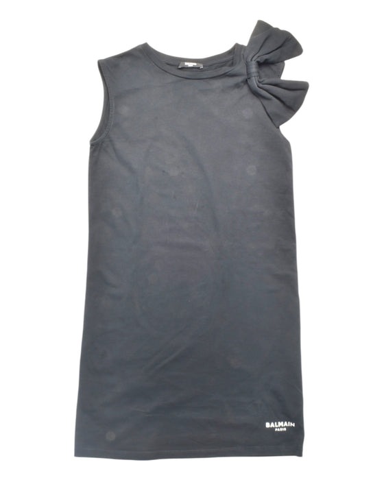A Black Sleeveless Dresses from Balmain in size 14Y for girl. (Front View)