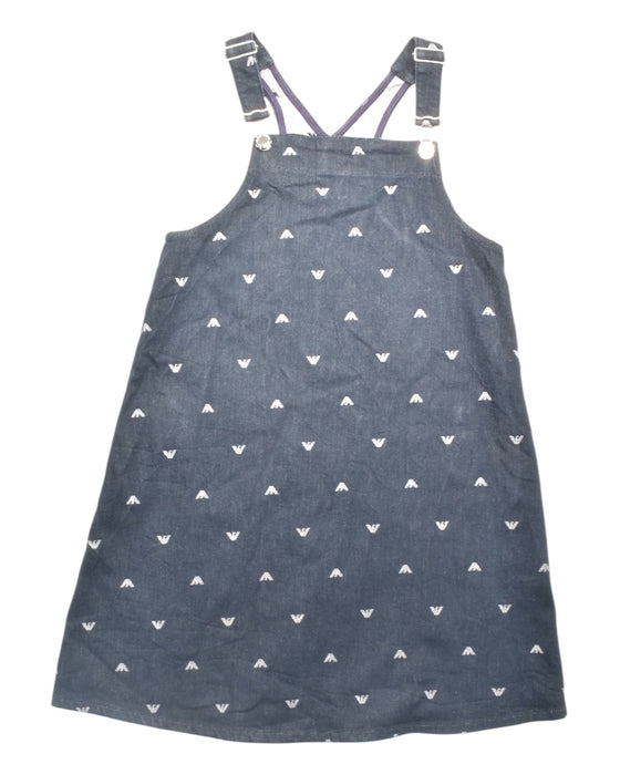A Blue Sleeveless Dresses from Emporio Armani in size 14Y for girl. (Front View)