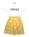 A White Dress Sets from Young Versace in size 14Y for girl. (Front View)