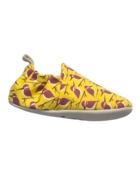 A Yellow Slip Ons from Poco Nido in size 18-24M for boy. (Front View)