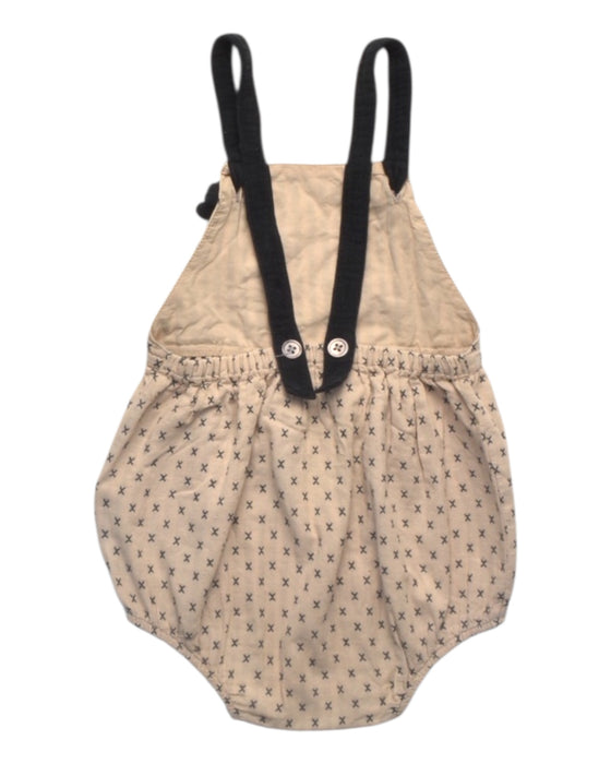A Beige Sleeveless Rompers from Oaks of Acorn in size 6-12M for girl. (Back View)
