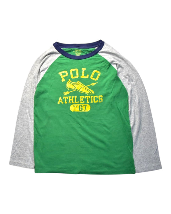 A Multicolour Long Sleeve T Shirts from Polo Ralph Lauren in size 10Y for boy. (Front View)
