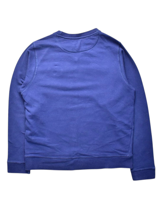 A Blue Crewneck Sweatshirts from Chateau de Sable in size 12Y for boy. (Back View)