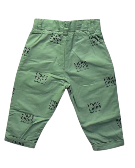 A Green Casual Pants from Tinycottons in size 12-18M for boy. (Back View)