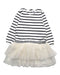 A White Long Sleeve Dresses from Petit Bateau in size 12-18M for girl. (Front View)