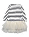 A White Long Sleeve Dresses from Petit Bateau in size 12-18M for girl. (Back View)