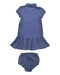 A Navy Dress Sets from Ralph Lauren in size 6-12M for girl. (Back View)