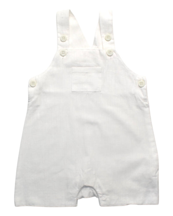 A White Overall Shorts from Chateau de Sable in size 0-3M for girl. (Front View)