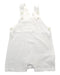 A White Overall Shorts from Chateau de Sable in size 0-3M for girl. (Front View)