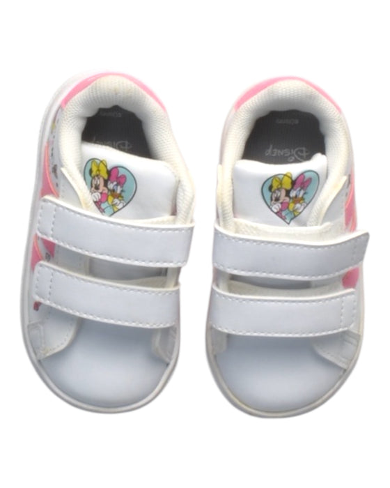 A Pink Sneakers from Adidas in size 12-18M for girl. (Back View)