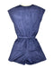 A Navy Sleeveless Rompers from Lacoste in size 10Y for girl. (Back View)