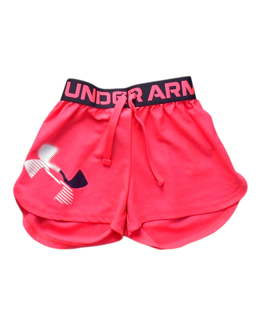 A Pink Active Shorts from Under Armour in size 2T for girl. (Front View)