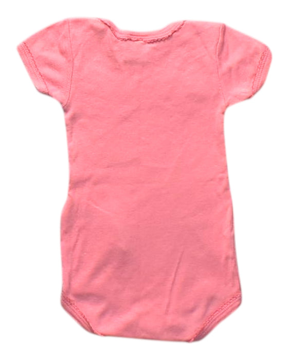 A Pink Short Sleeve Bodysuits from Petit Bateau in size 3-6M for girl. (Back View)