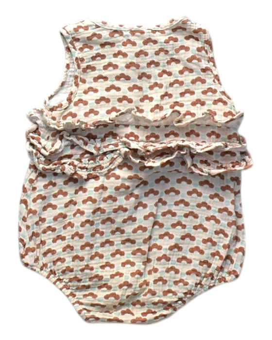 A Multicolour Sleeveless Rompers from Seed in size 3-6M for girl. (Back View)