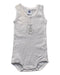 A Grey Sleeveless Bodysuits from Petit Bateau in size 0-3M for boy. (Front View)