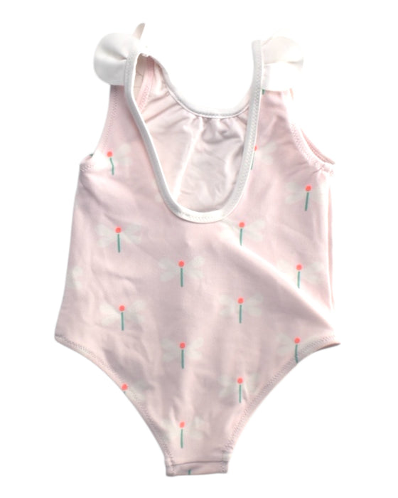 A Pink Swimsuits from Jacadi in size 12-18M for girl. (Back View)