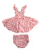 A Red Skirt Sets from Hill House in size 6-12M for girl. (Front View)