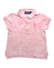 A Pink Short Sleeve Polos from Polo Ralph Lauren in size 4T for girl. (Front View)