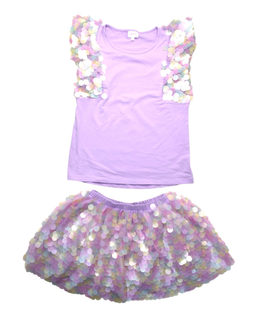 A Purple Skirt Sets from Seed in size 10Y for girl. (Front View)