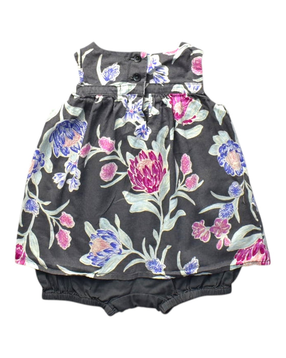 A Multicolour Sleeveless Rompers from Tea in size 6-12M for girl. (Back View)