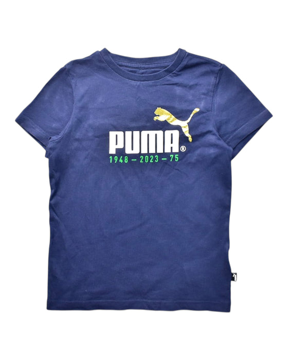A Blue Short Sleeve T Shirts from Puma in size 7Y for boy. (Front View)