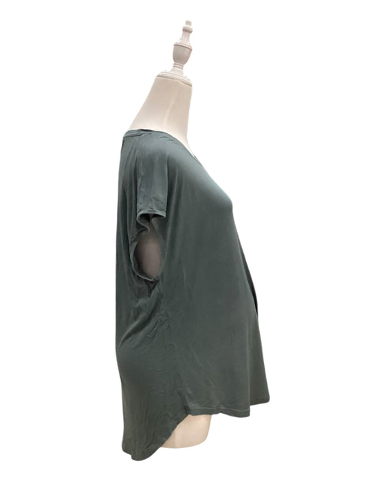 A Green Short Sleeve Tops from Cadenshae in size Maternity-S for maternity. (Back View)
