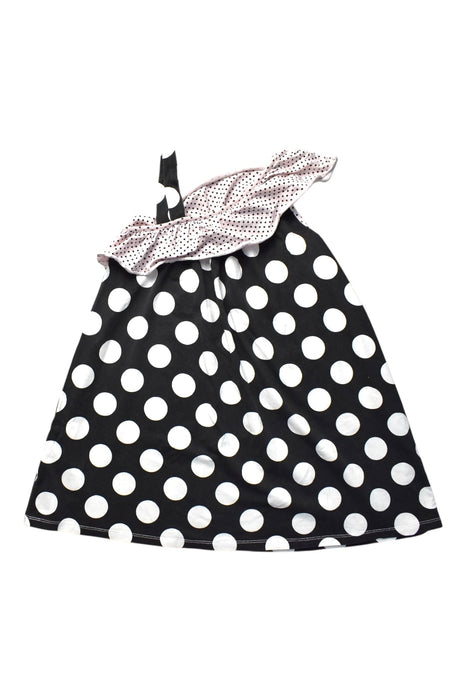 A Black Sleeveless Dresses from Chicco in size 6T for girl. (Back View)