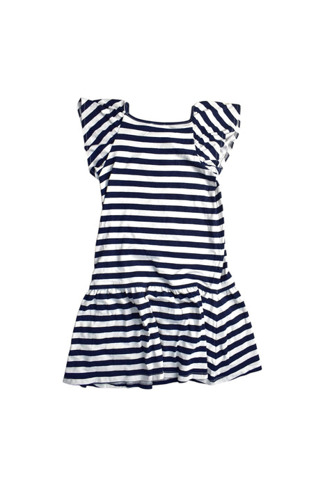 A Navy Short Sleeve Dresses from Chicco in size 8Y for girl. (Back View)