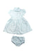A Blue Dress Sets from Burberry in size 0-3M for girl. (Front View)