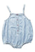 A Blue Sleeveless Rompers from Tinycottons in size 12-18M for girl. (Front View)