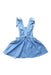 A Blue Overall Dresses from Chloe in size 12-18M for girl. (Back View)
