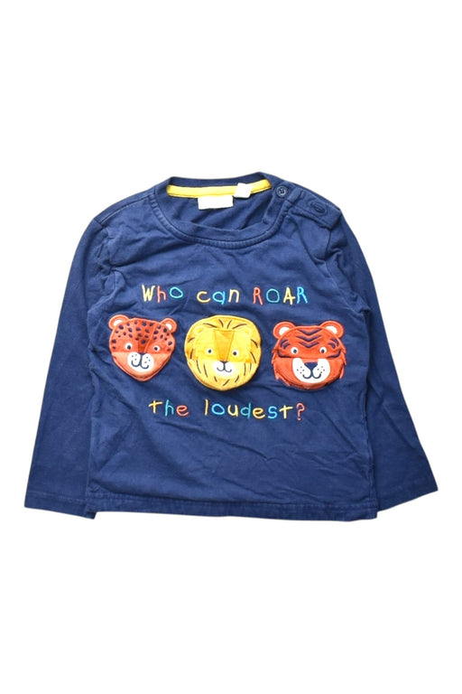 A Blue Long Sleeve T Shirts from Jojo Maman Bébé in size 2T for boy. (Front View)