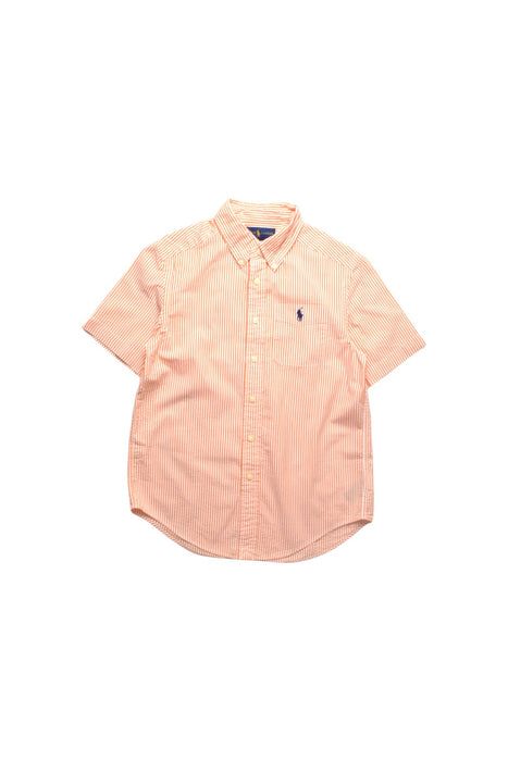 A Peach Short Sleeve Shirts from Ralph Lauren in size 8Y for boy. (Front View)