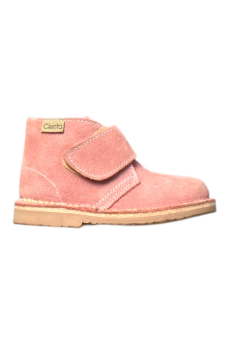 A Pink Booties from Cienta in size 18-24M for girl. (Front View)