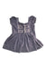 A Blue Short Sleeve Tops from Velveteen in size 6-12M for girl. (Front View)