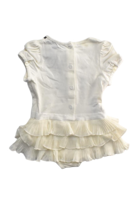 A White Short Sleeve Rompers from Nicholas & Bears in size 6-12M for girl. (Back View)