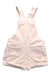 A White Overall Shorts from Bout'Chou in size 6-12M for girl. (Back View)