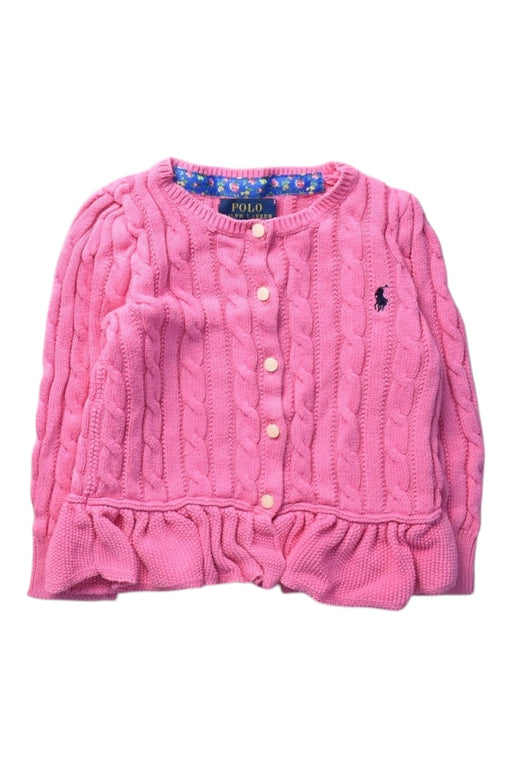 A Pink Cardigans from Polo Ralph Lauren in size 3T for girl. (Front View)