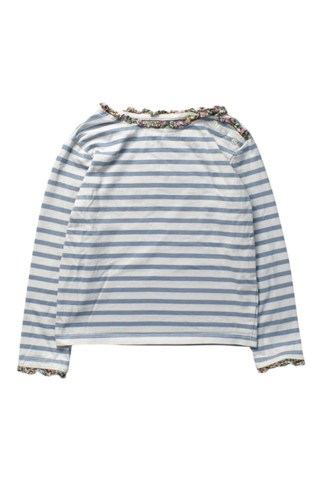 A Blue Long Sleeve Tops from Cyrillus in size 6T for girl. (Front View)