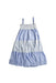A Blue Sleeveless Dresses from Monoprix in size 6T for girl. (Back View)
