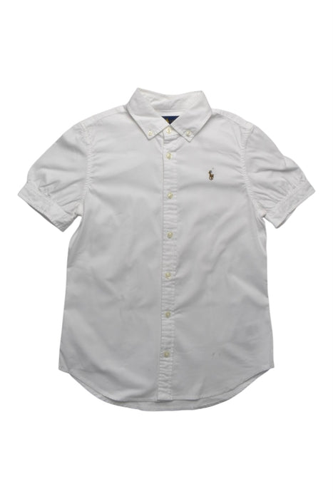 A White Short Sleeve Shirts from Ralph Lauren in size 14Y for girl. (Front View)