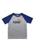 A Grey Short Sleeve T Shirts from Puma in size 4T for boy. (Front View)