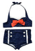 A Navy Bikinis from Janie & Jack in size 6T for girl. (Front View)