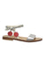 A Silver Sandals from Bonpoint in size 5T for girl. (Front View)