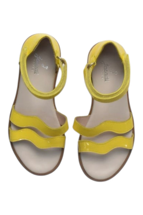 A Yellow Sandals from Jacadi in size 5T for girl. (Back View)
